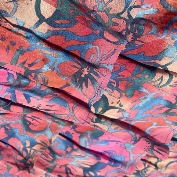 NWT! Wild Fable Corset Sleeveless Tiered Fit & Flare Dress Pink Blue Flowers XXL - Picture 10 of 16